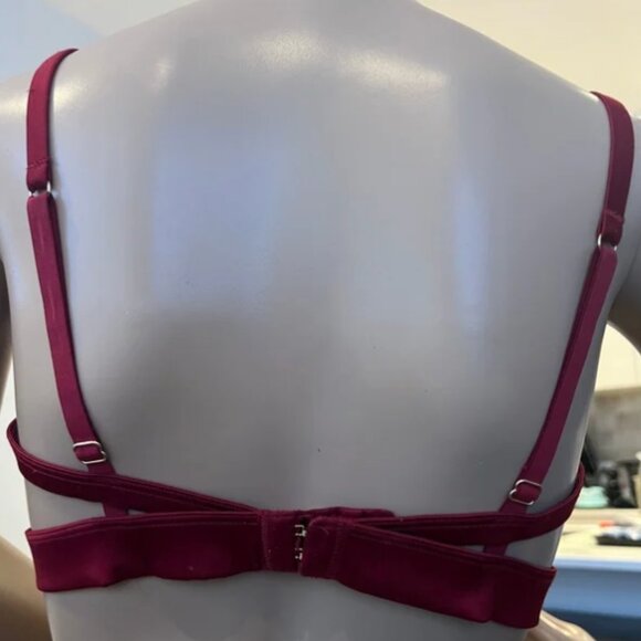 ADDICTION Lace Bra Women / Burgundy / 36D / - Picture 2 of 11
